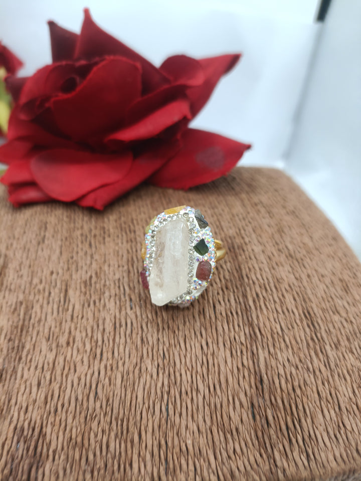 white quartz ring