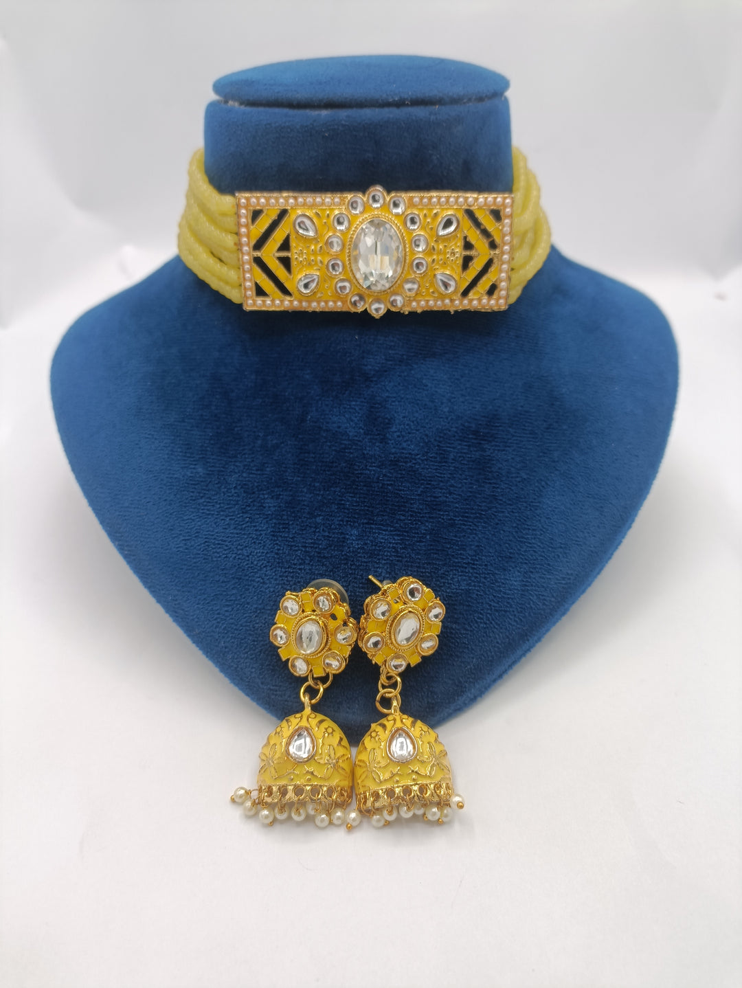 sparkling Kundan meenakari choker