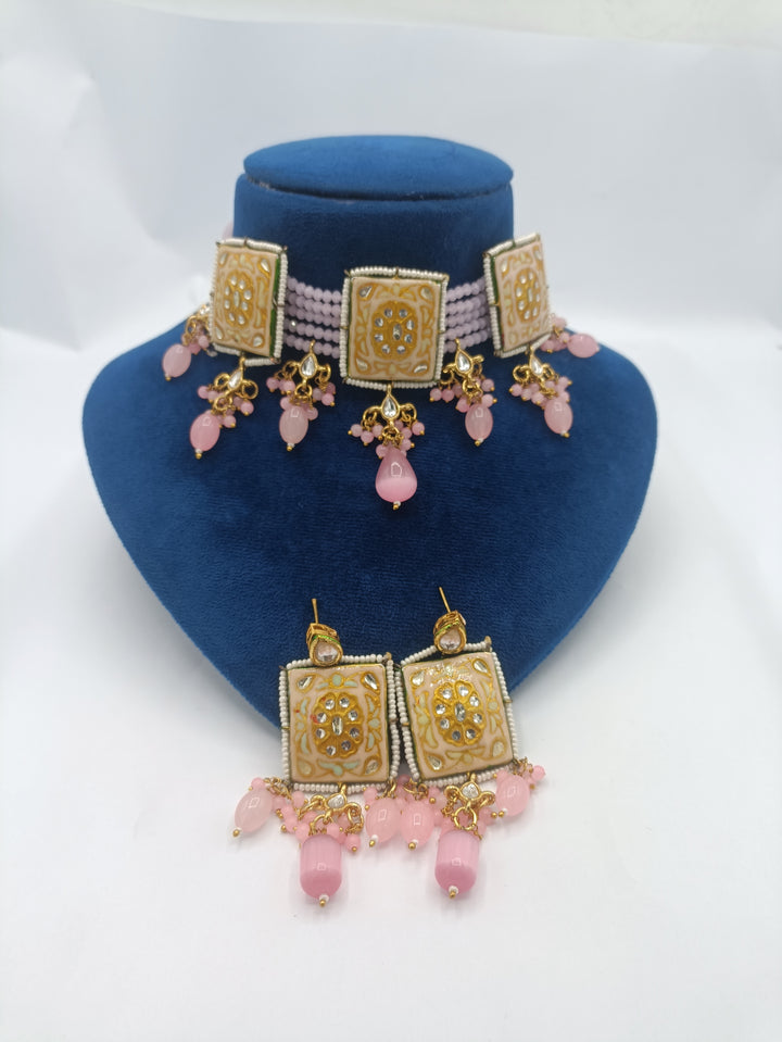 Squared Turkish Kundan choker
