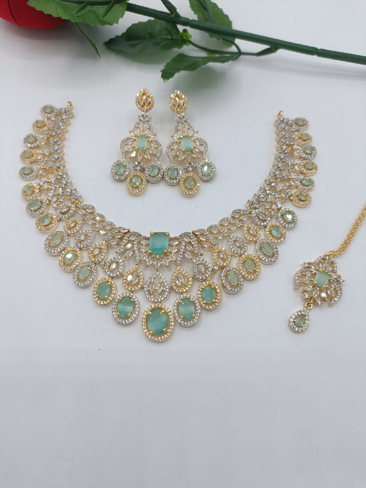 Gold Platted diamond necklace