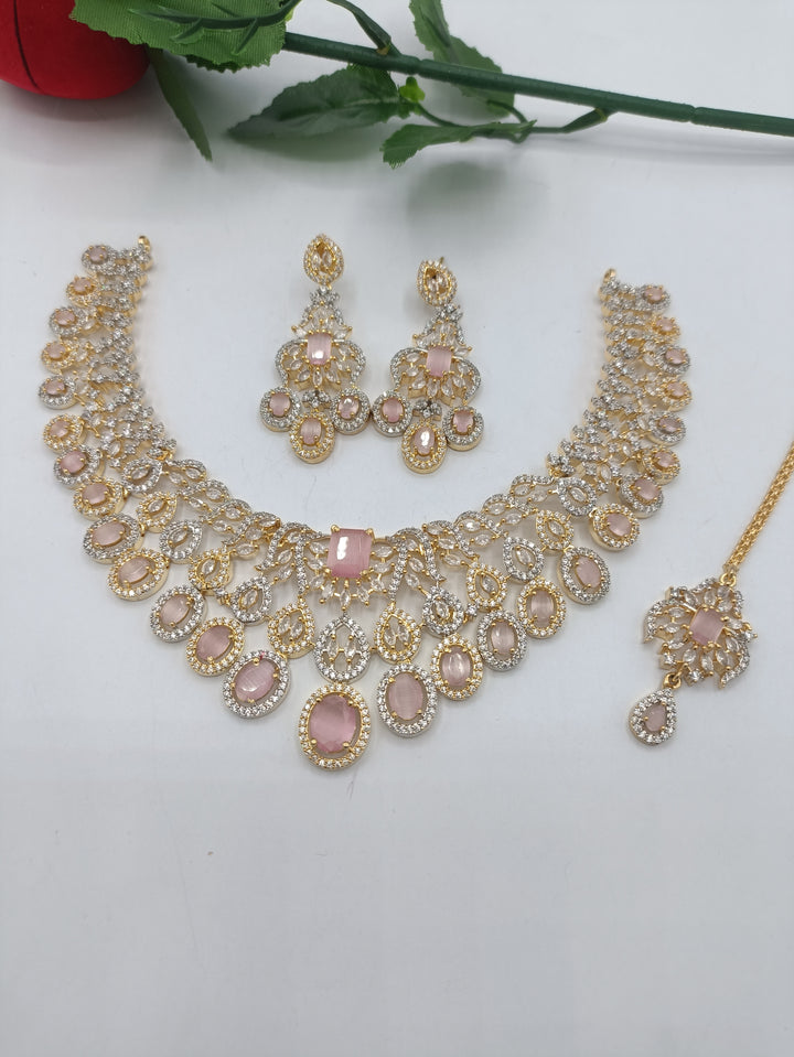 Gold Platted diamond necklace