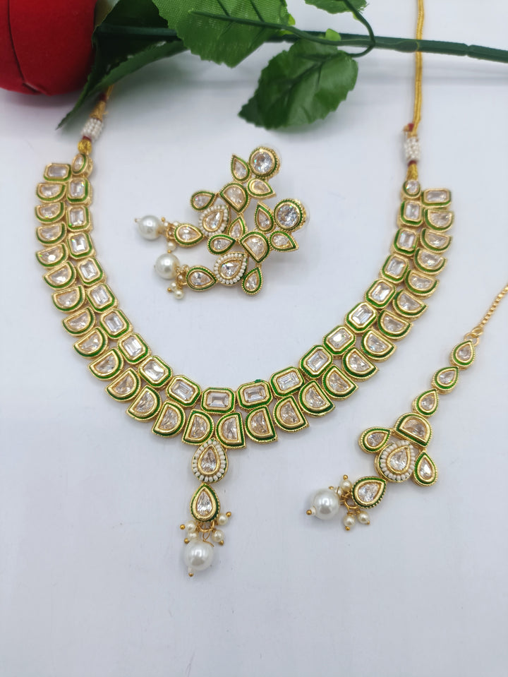 Zirconic Kundan necklace