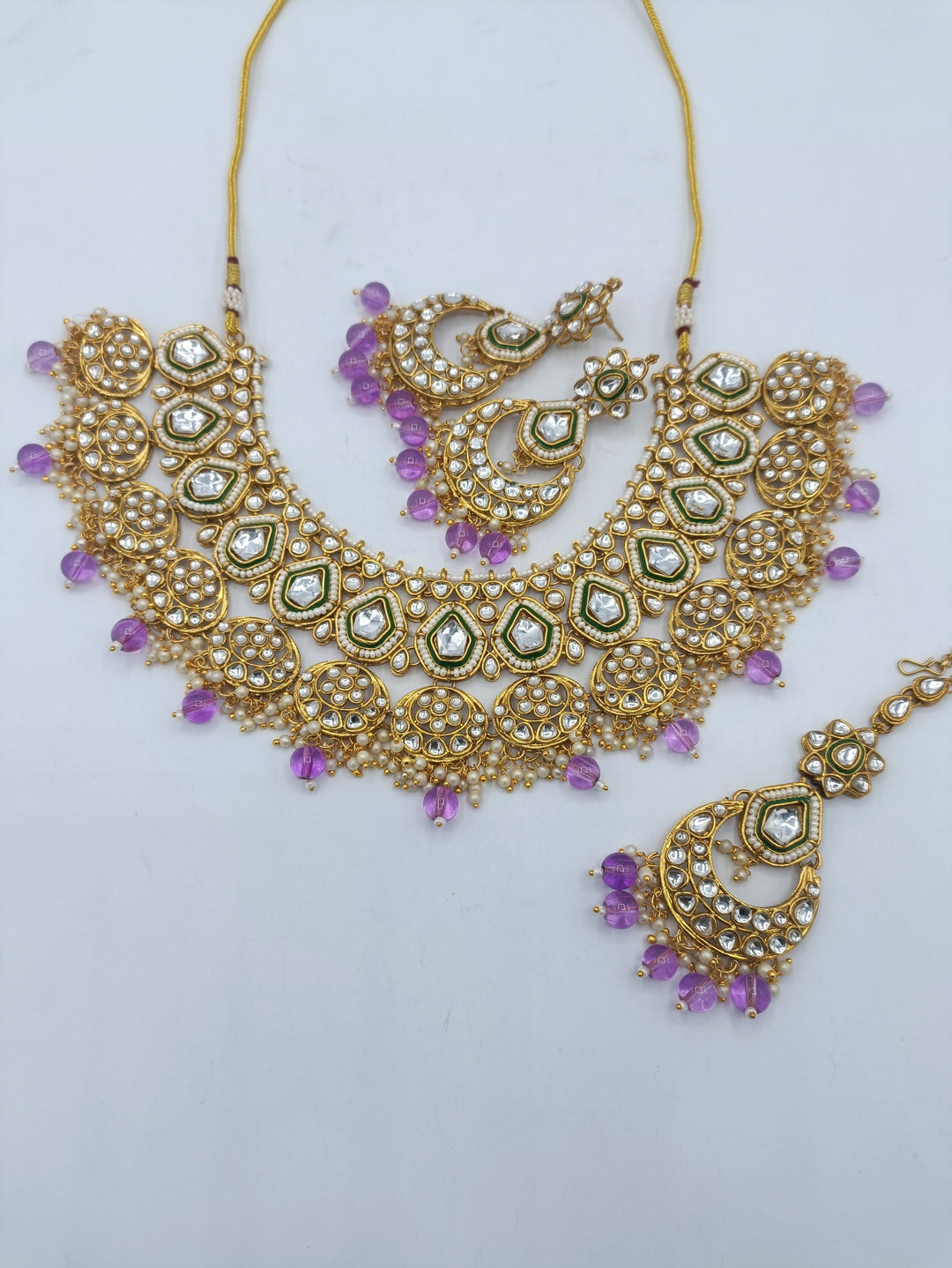 Sheesh kundan necklace