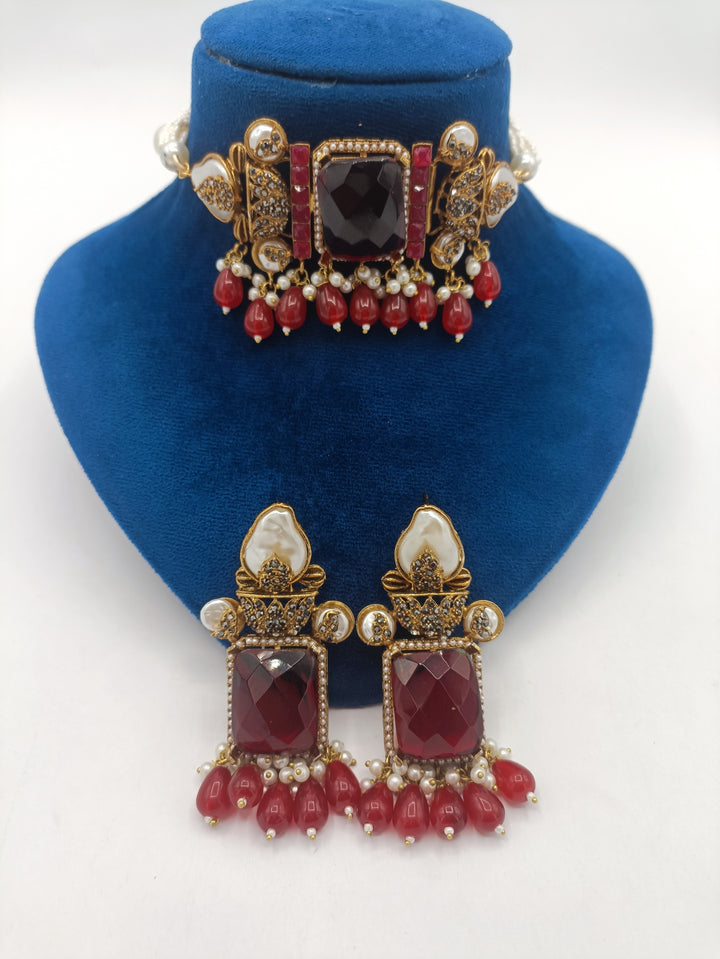 Mehroon premium choker