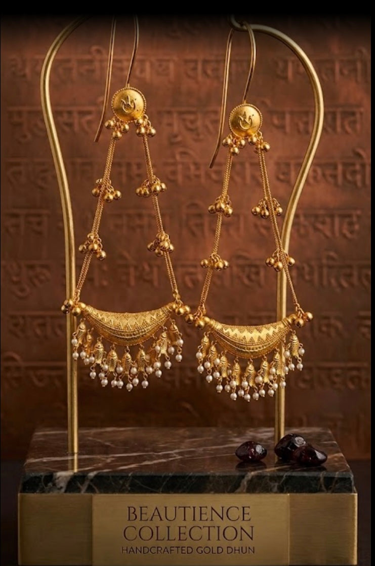 Dangle Earrings with Pearl Accents