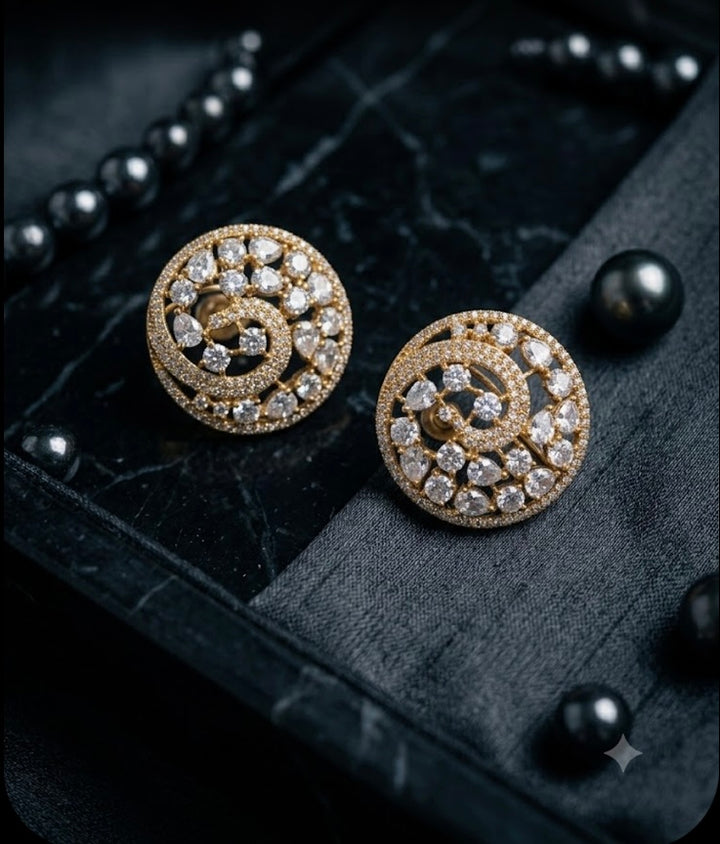 Diamond Spiral Studs