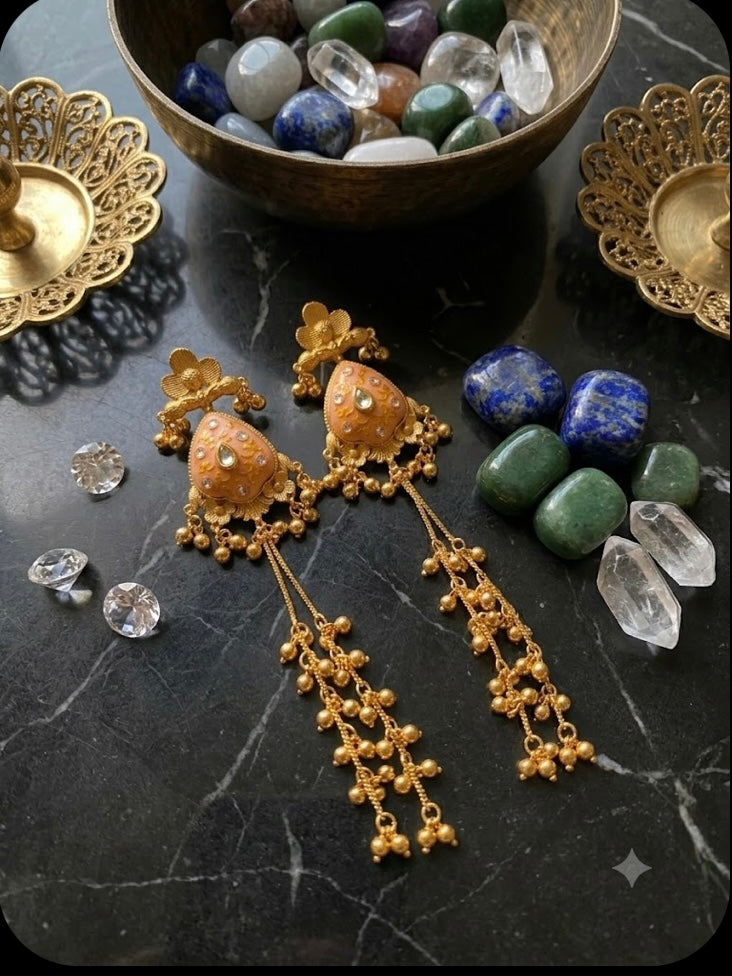 Ghungroo Long Dangle Earrings