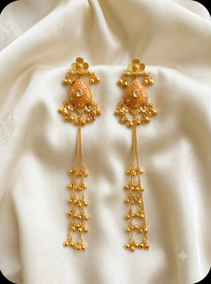 Ghungroo Long Dangle Earrings