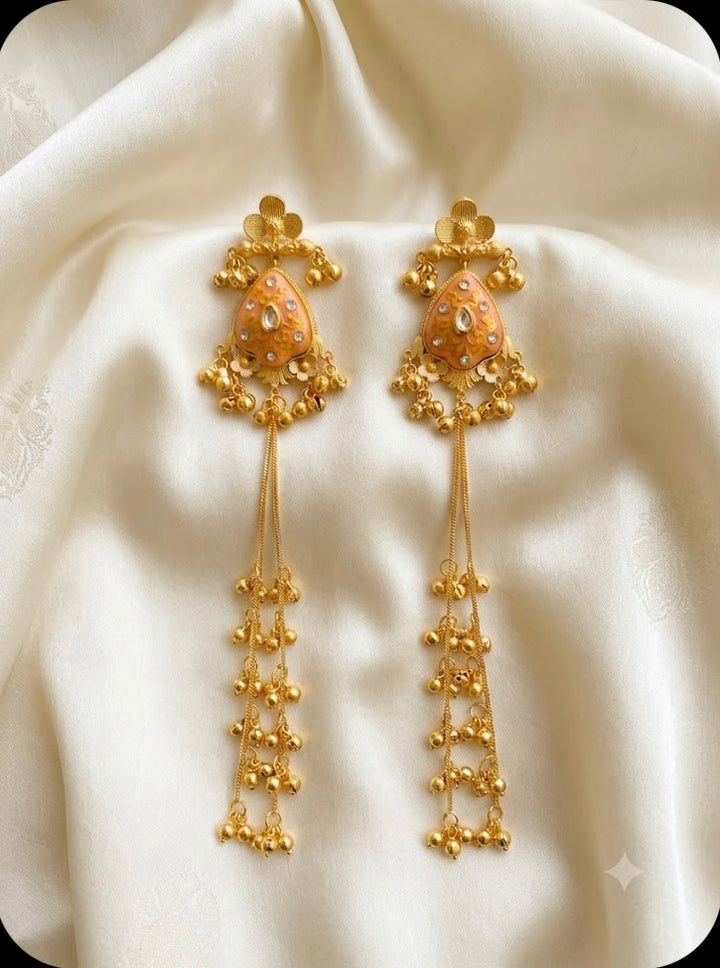 Ghungroo Long Dangle Earrings