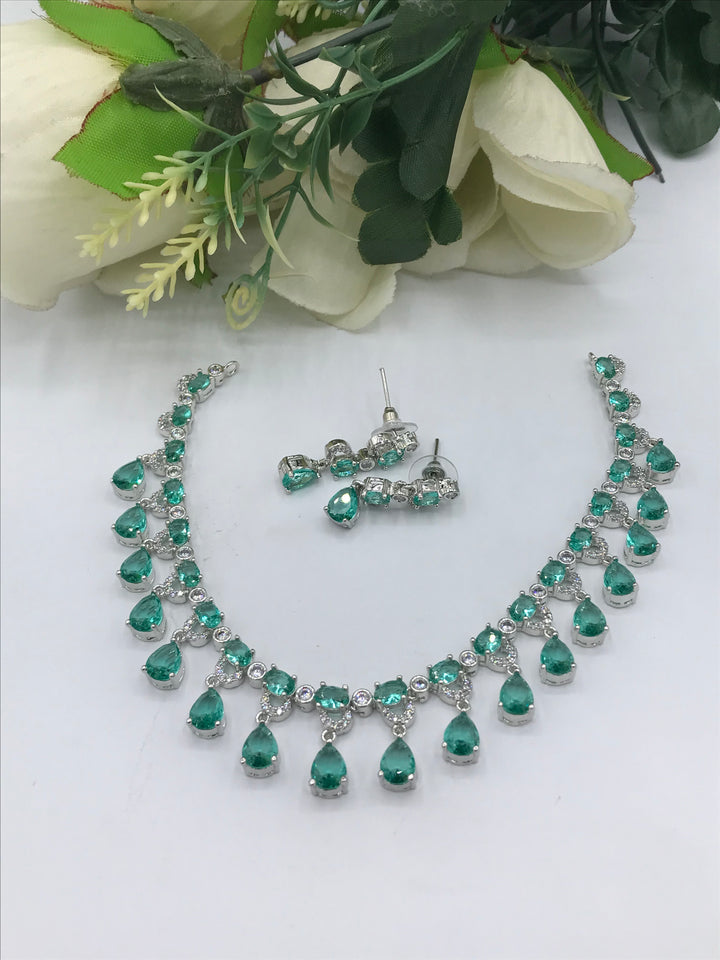 Silver diamond necklace