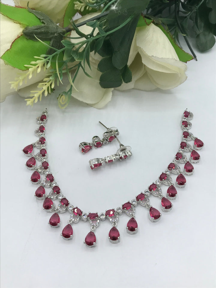 Silver diamond necklace