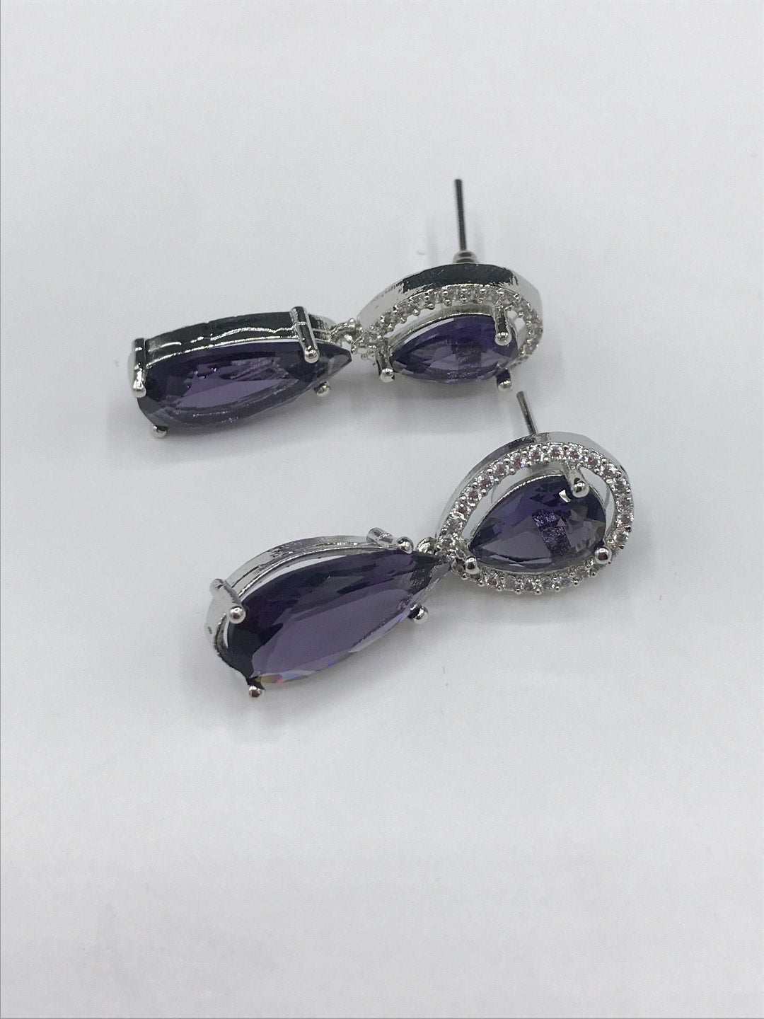 purple diamond cut necklace