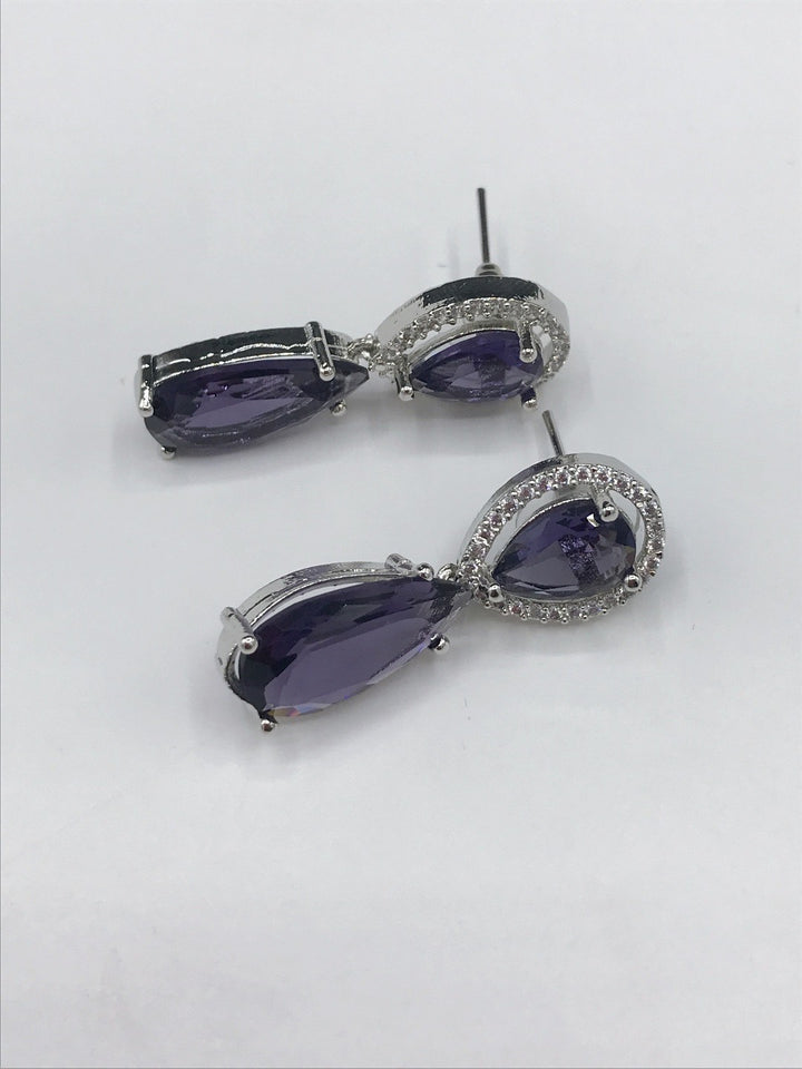 purple diamond cut necklace