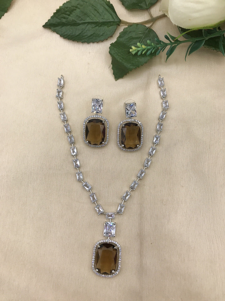 Diamond style long neckline
