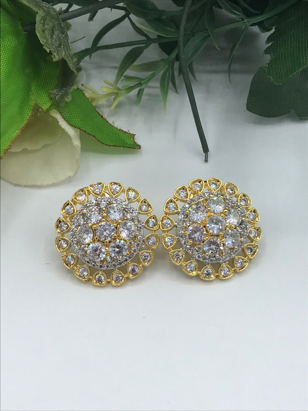 Statement diamond earrings