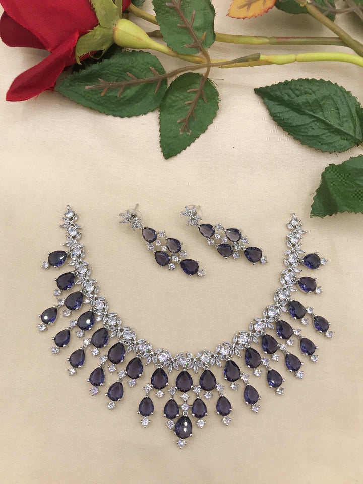 purple diamond neckline