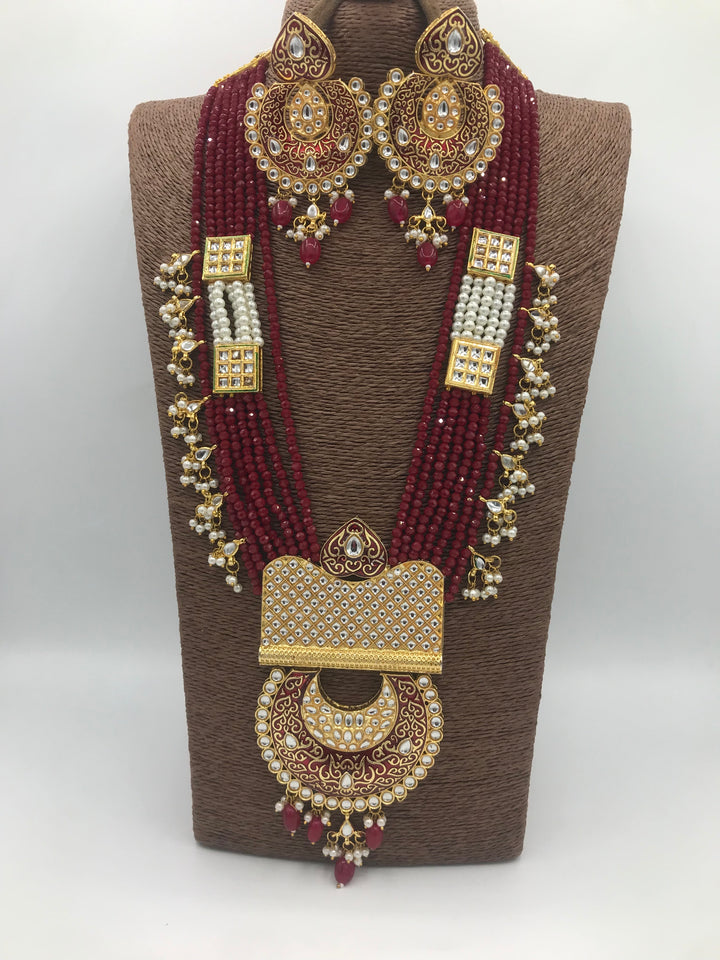 Jumbo kundan meenakari mala