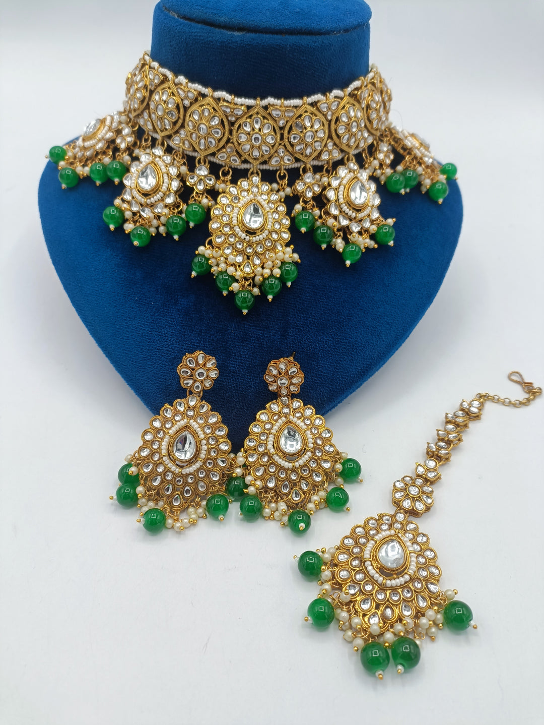 Sheesh kundan choker set