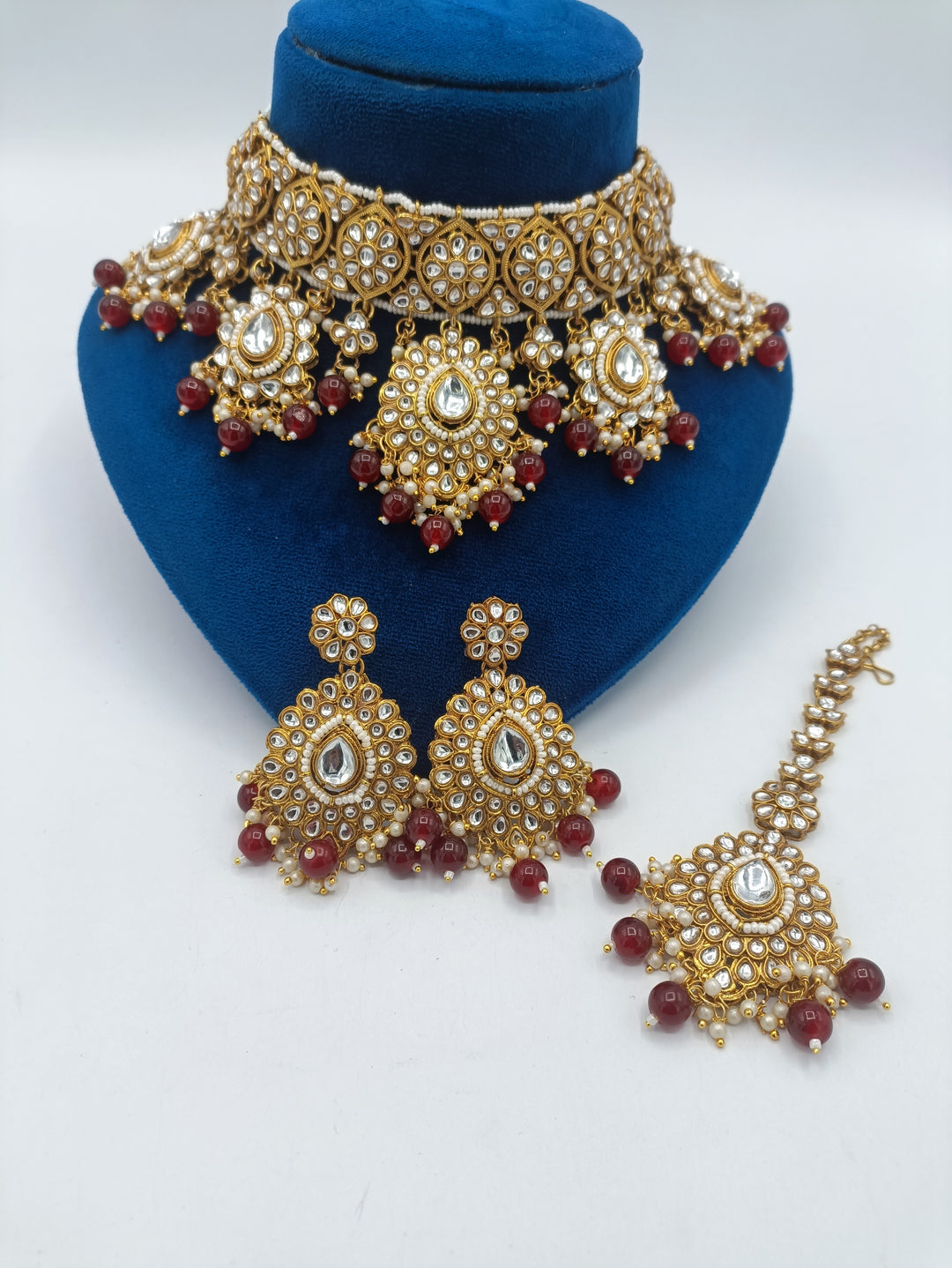 Sheesh kundan choker set